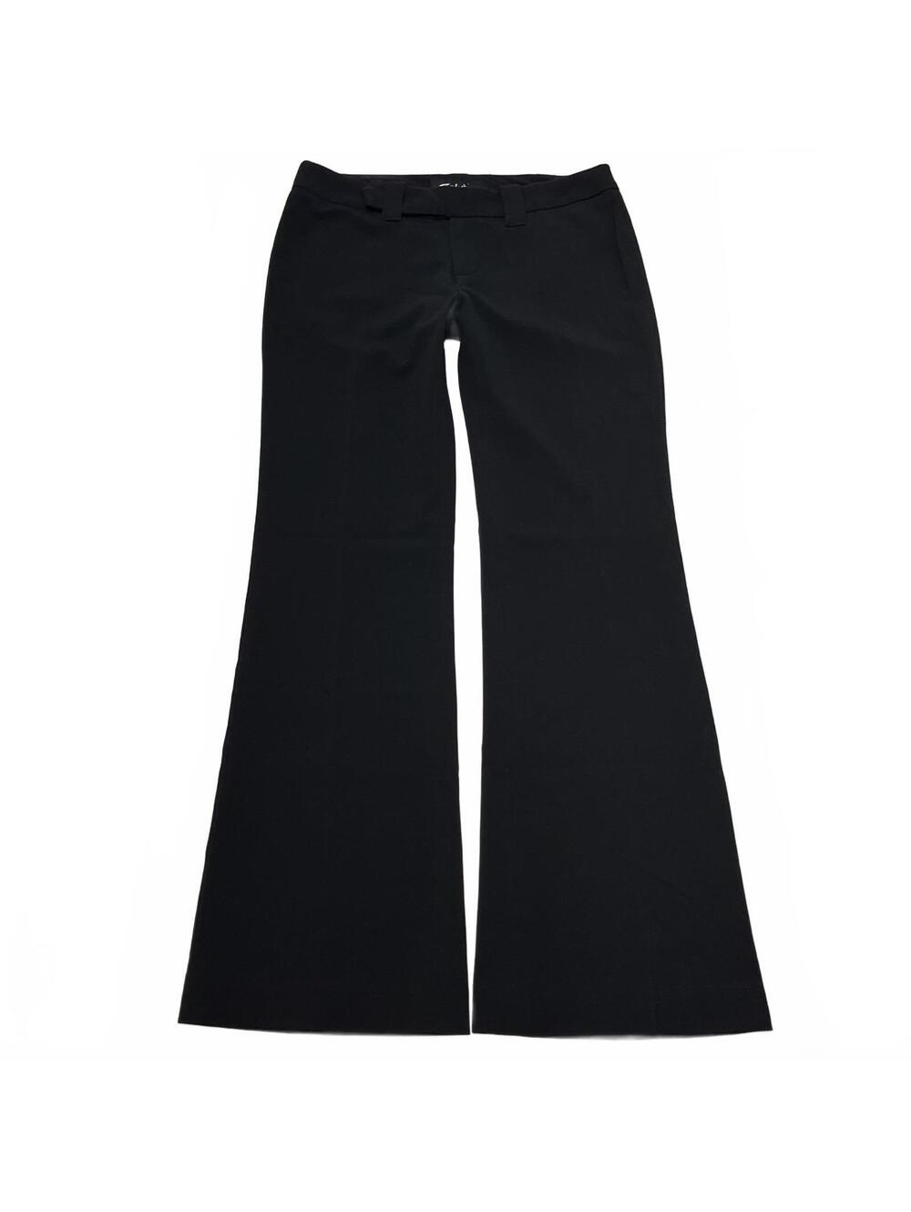 Y2K Seduction Sz 5 Black Low Rise Flare Trousers Office Siren Grunge Goth 2000s